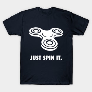 Fidget Spinner Just Spin It WHITE T-Shirt